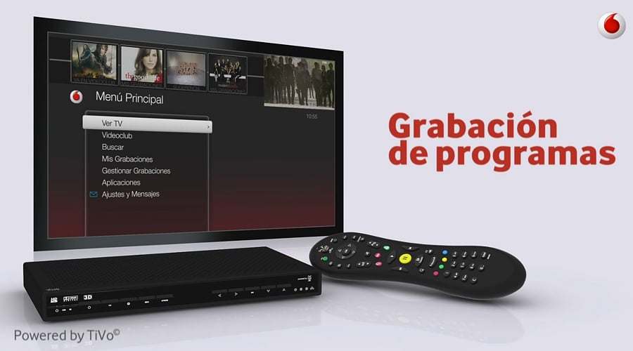 Vodafone Španělsko - nahrávání programů