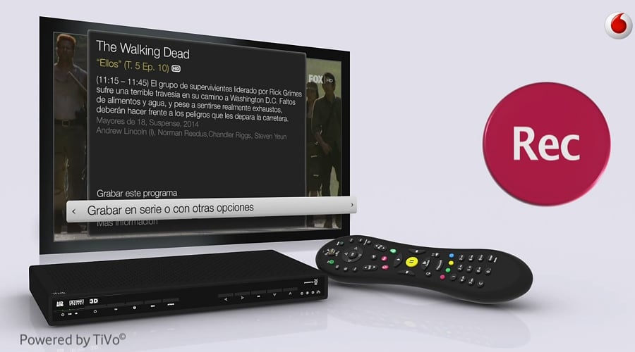 Vodafone Španělsko - nahrávání programů