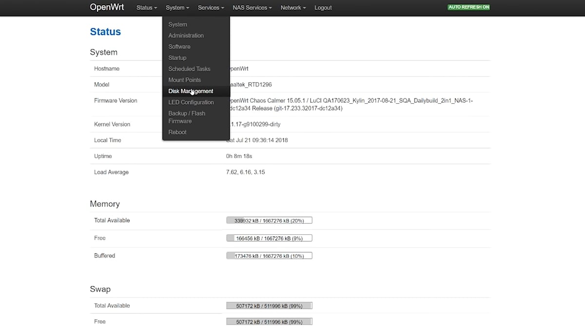 Zidoo X20 Pro - Nastavení OpenWRT