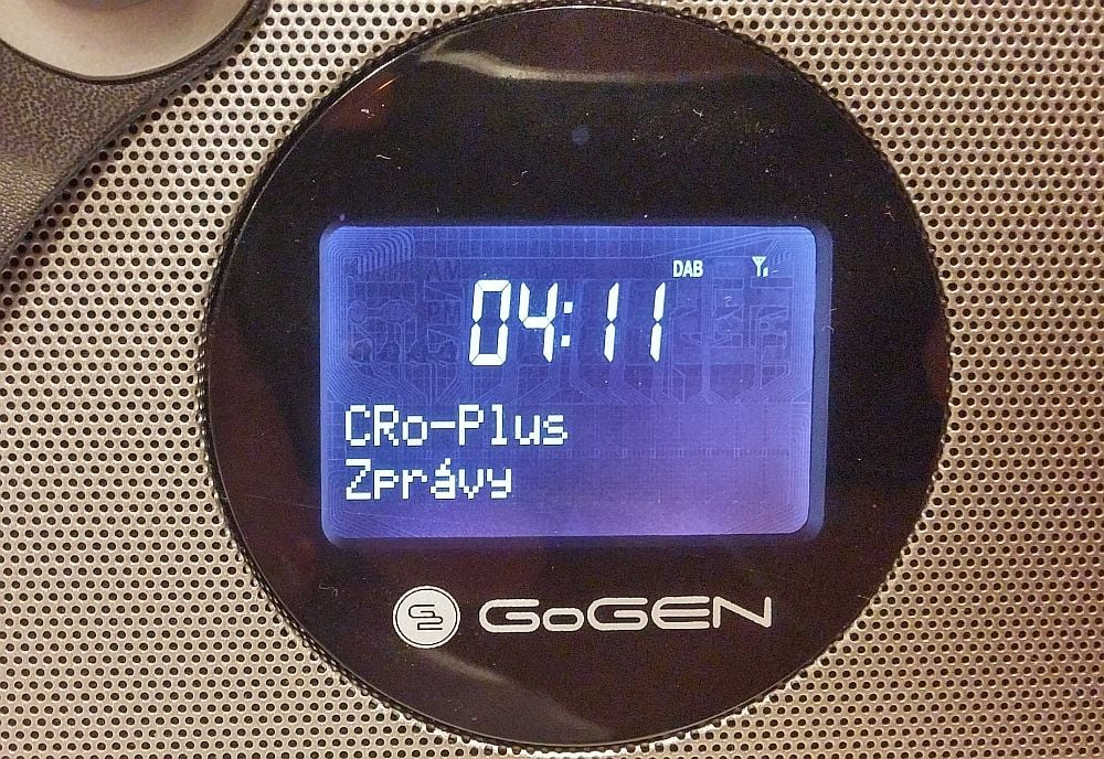 Gogen DAB 1471 BT - informace na displeji, DAB příjem