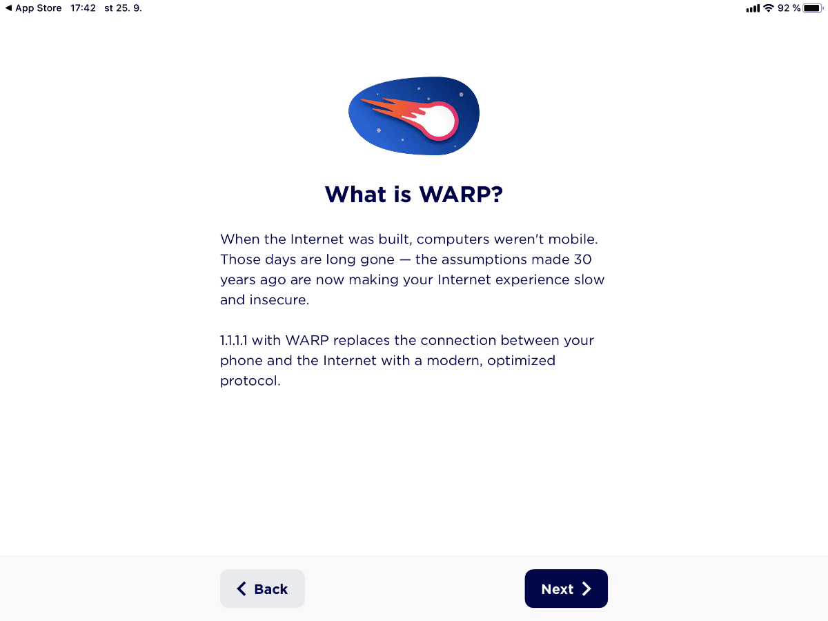 Mobilní VPN aplikace Warp od Cloudflare