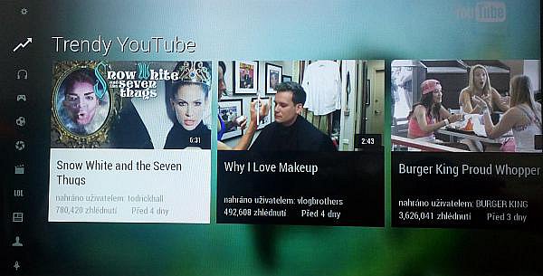 Abychom zabrousili i někam jinam: widget pro Youtube byl před nedávnem zcela předělán a výrazně se zhoršil. Mě například, v porovnáním s webovým přístupem přes počítač, některá videa vůbec nevyhledal.