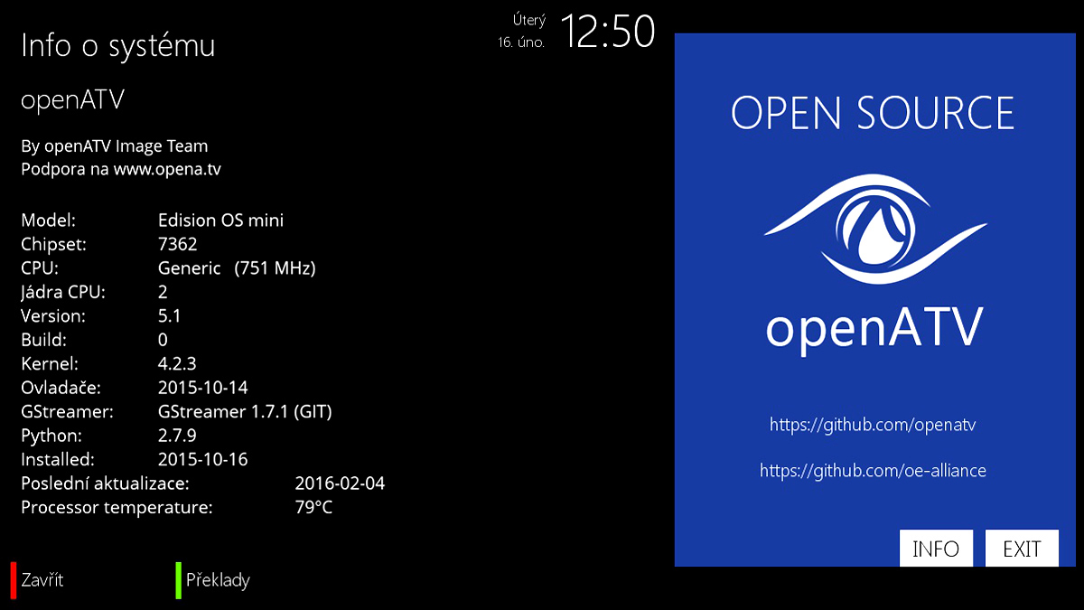 Linuxový přijímač Edision OS mini
