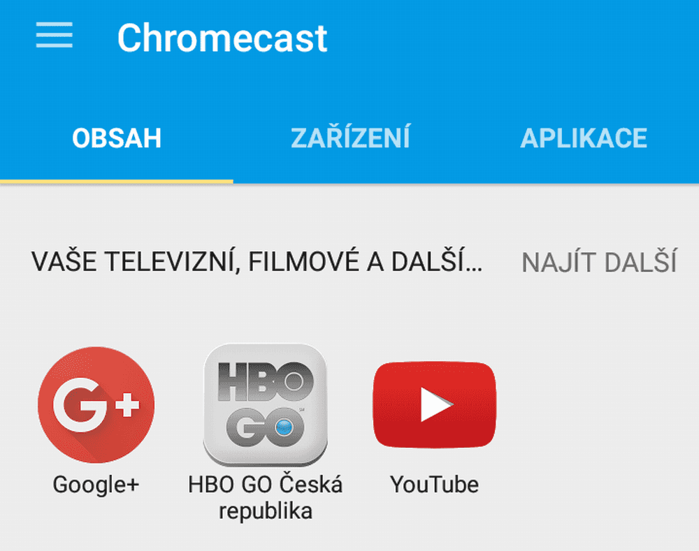Domácí obrazovka Chromecastu na Energy Phone Max 4G (test Voyo - 29. ledna 2016).