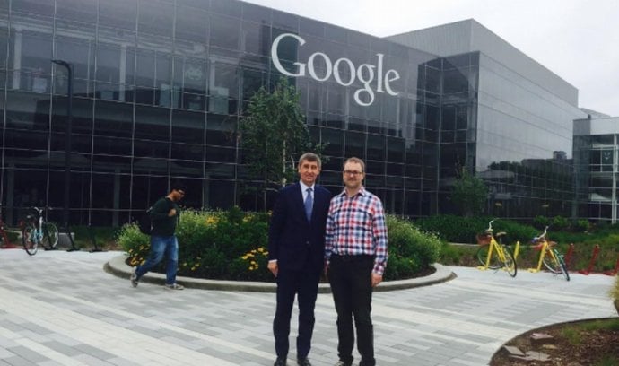Andrej Babiš v centrále Googlu