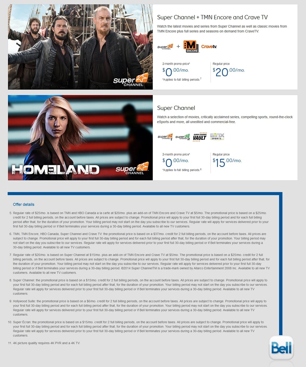 Filmy, seriály, programy s možností timeshiftu, 4K programy