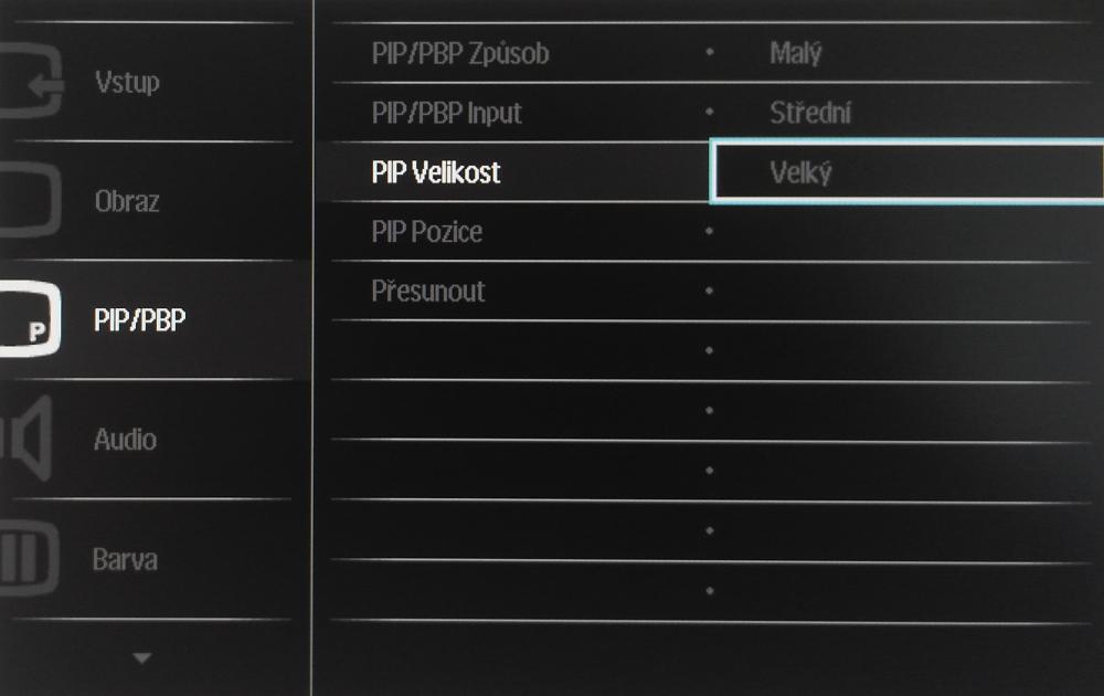 Philips BDM3275UP - Menu nastavení