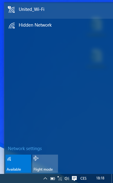 Název Wi-Fi sítě. Někdy nefunguje a není k dispozici.