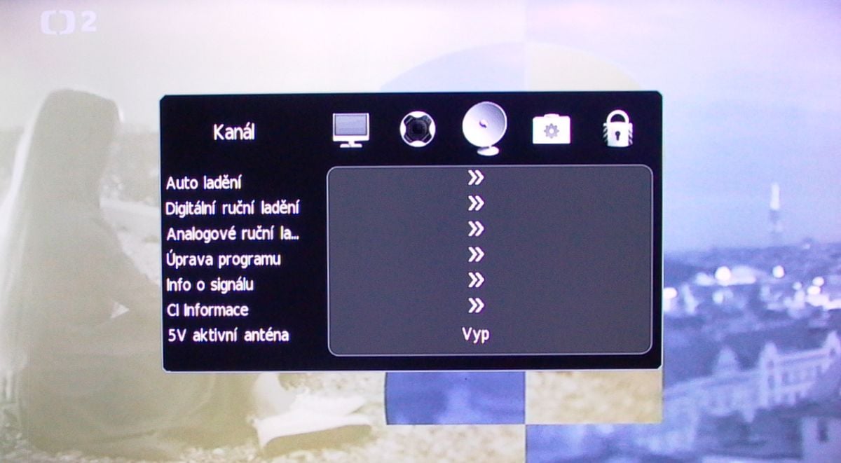 Sencor SLE 43F58TCS - menu nastavení