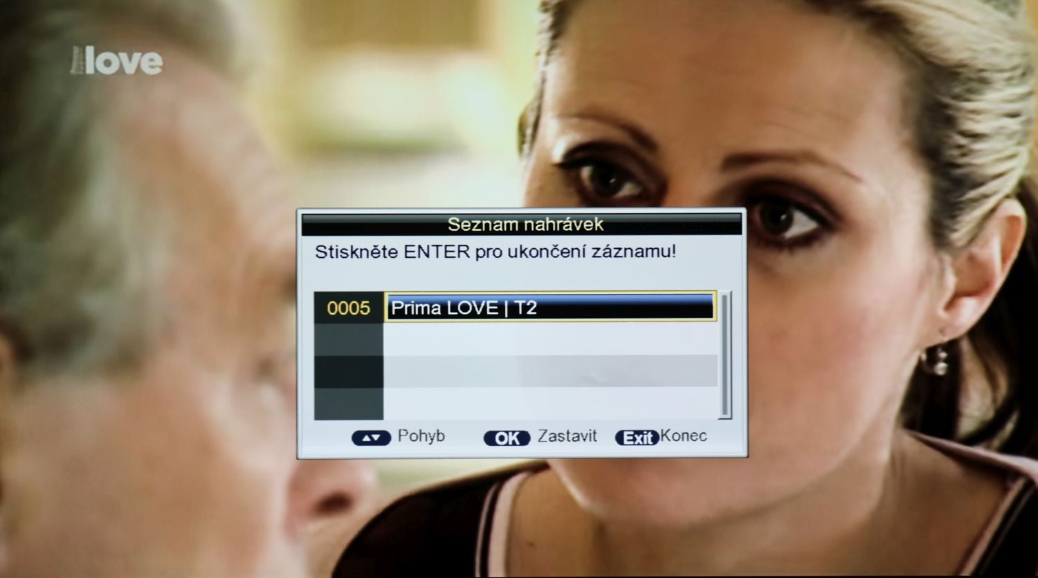 Evolveo Omega T2 - Nahrávání a TimeShift