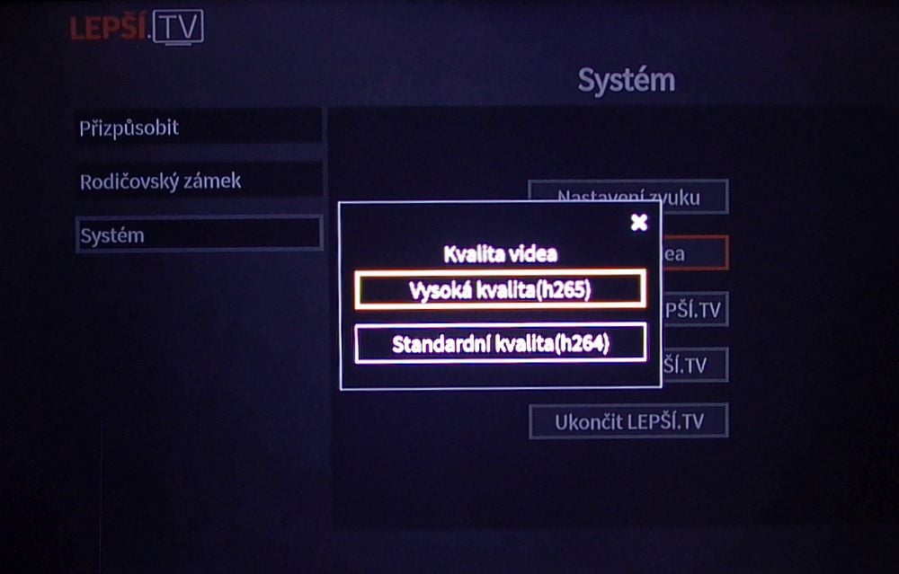 Lepší.TV - set-top box - kvalita a HD