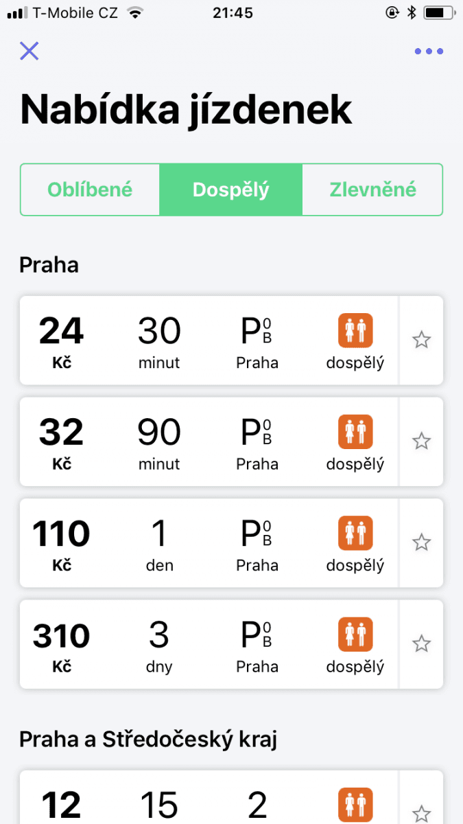 Mobilní aplikace PID Lítačka