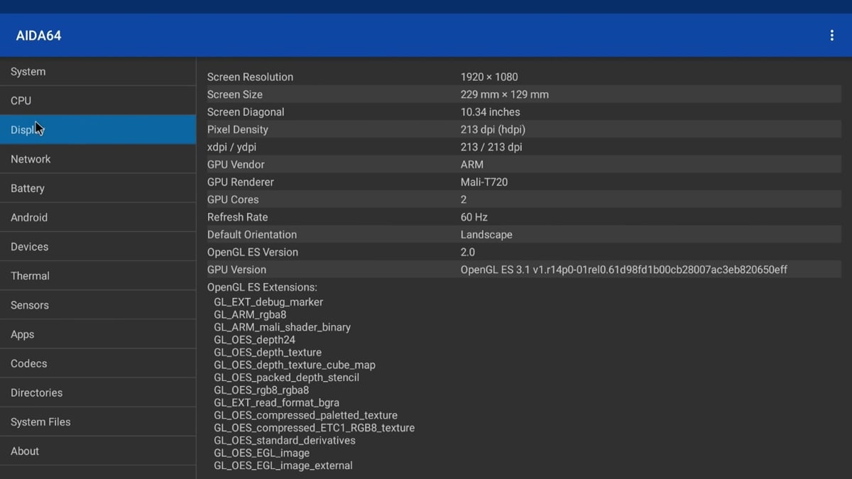 Zidoo H6 Pro - Aida 64