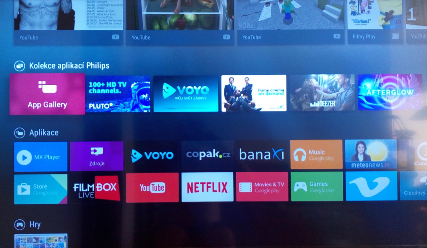 Kolekce aplikací Philips.