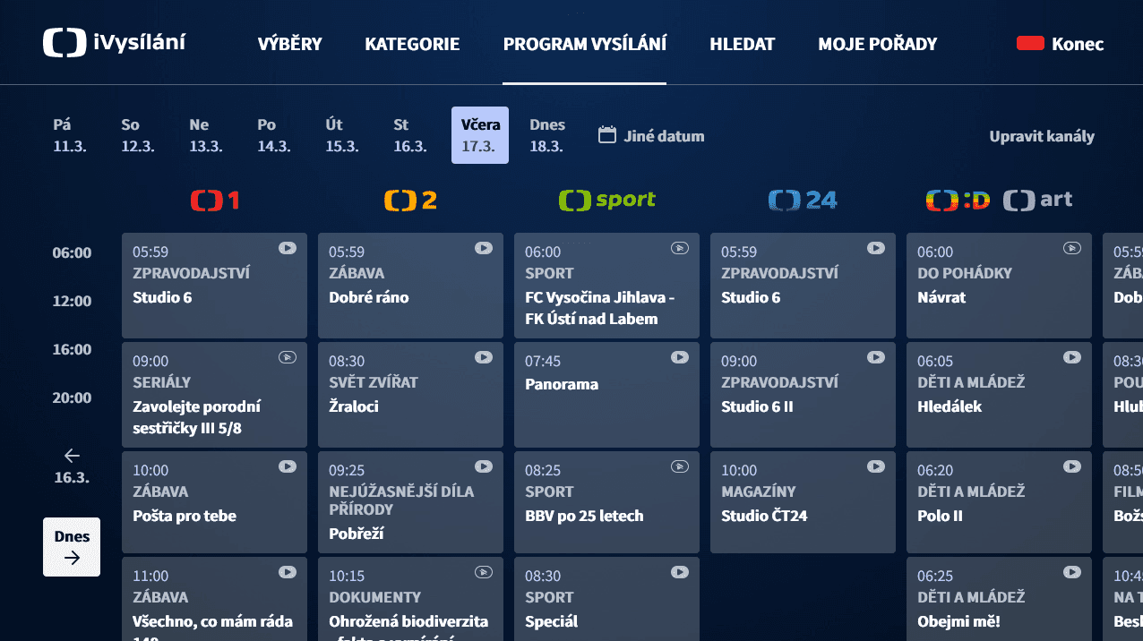 iVysílání v HbbTV (2022)