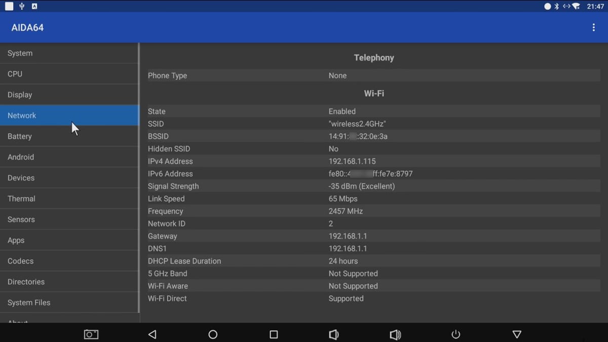 Alfawise H96 Mini - AIDA 64