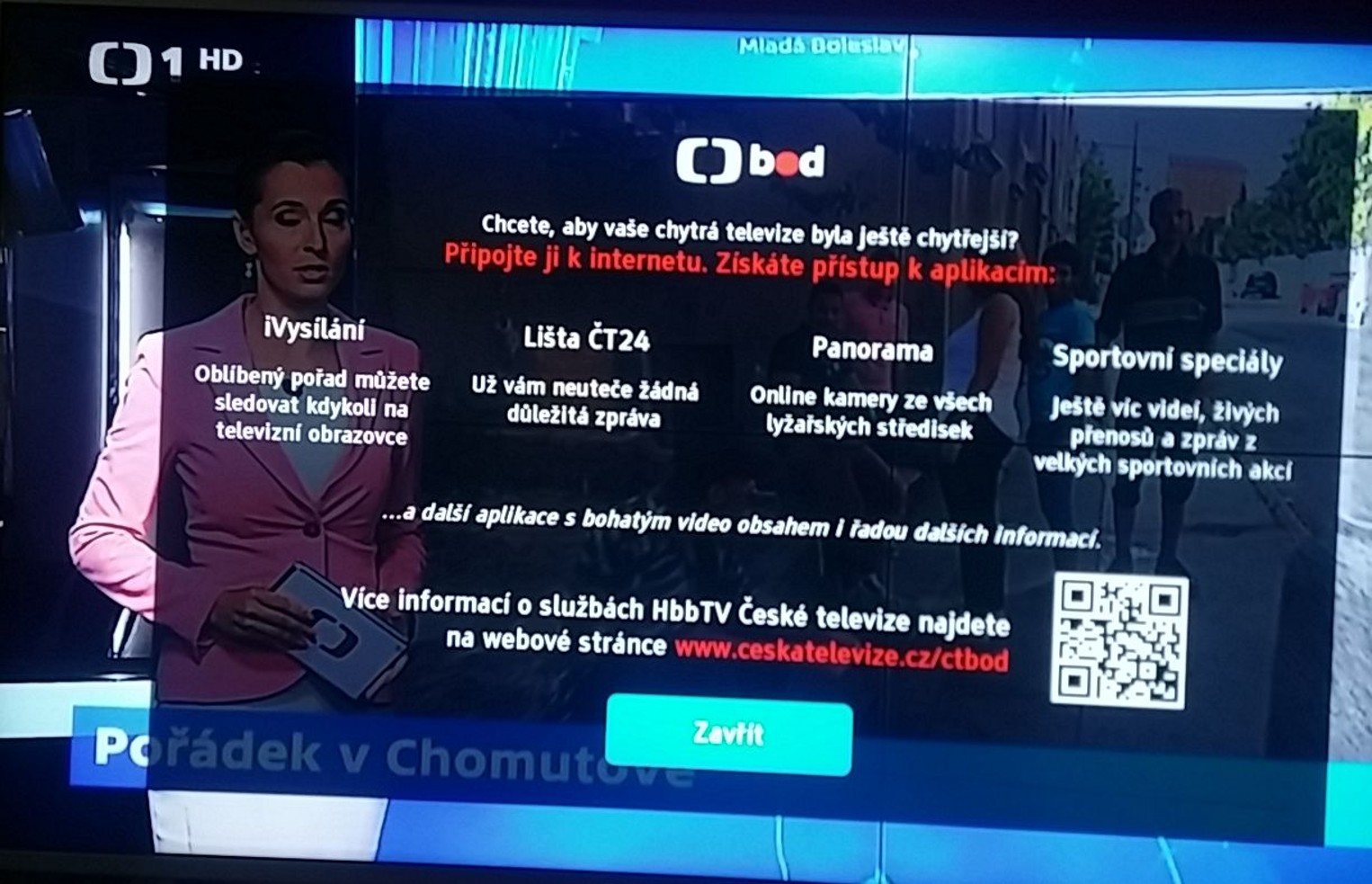 Hybridní vysílání České televize - offline prostředí