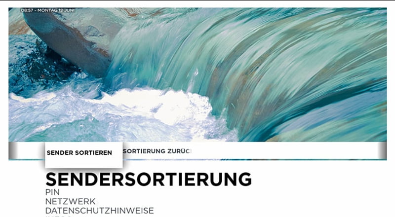 Giga TV - Menu nastavení