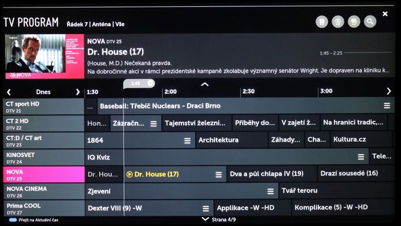 EPG nabídne třeba i volitelný počet vypisovaných stanic.