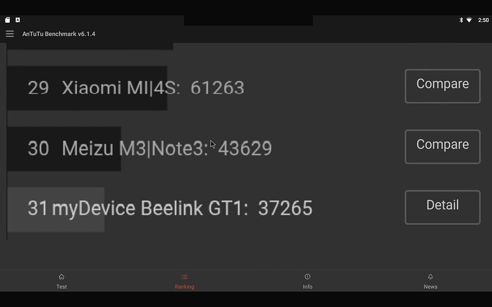 Benchmarky – tovární specifikace