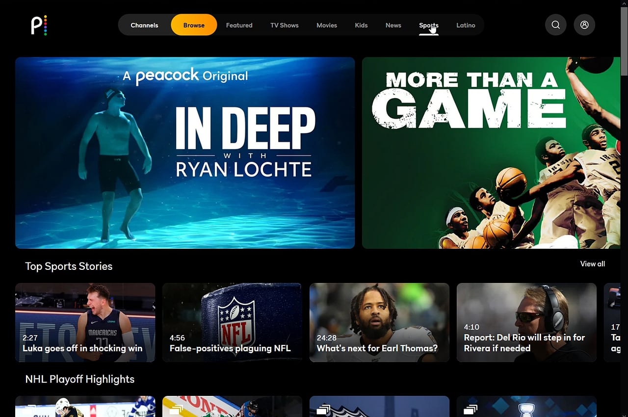 Peacock: Uživatelské rozhraní