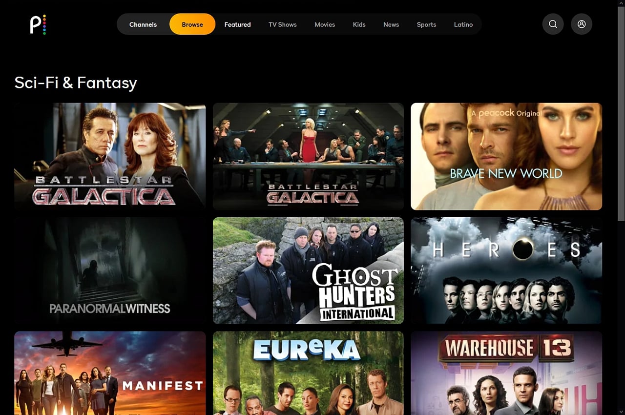 Peacock: Uživatelské rozhraní