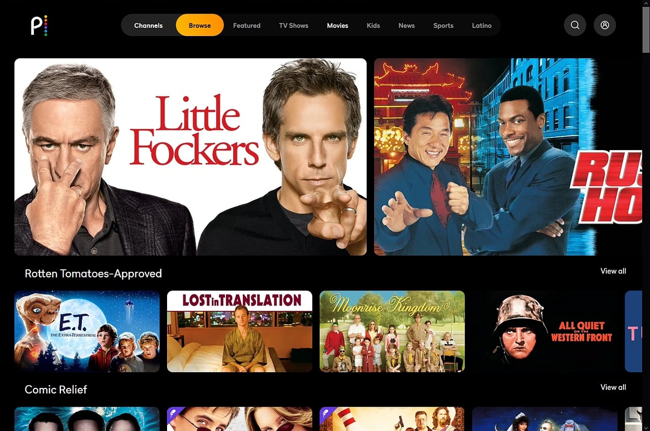 Peacock: Uživatelské rozhraní