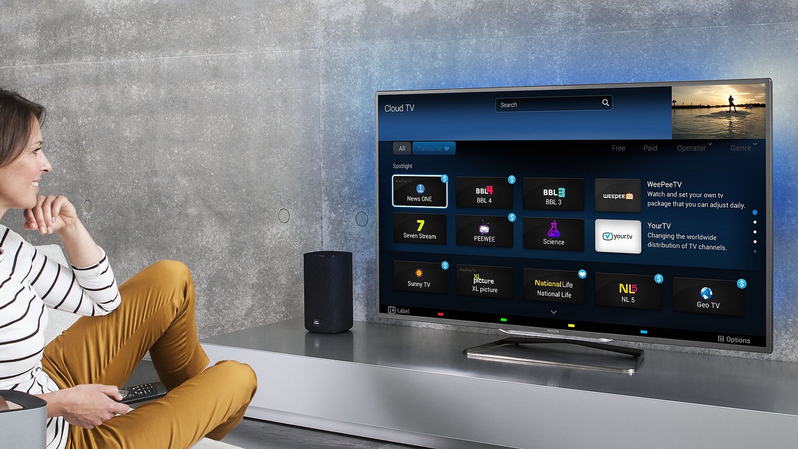 Philips Cloud TV - sledování TV přes rozhraní OTT