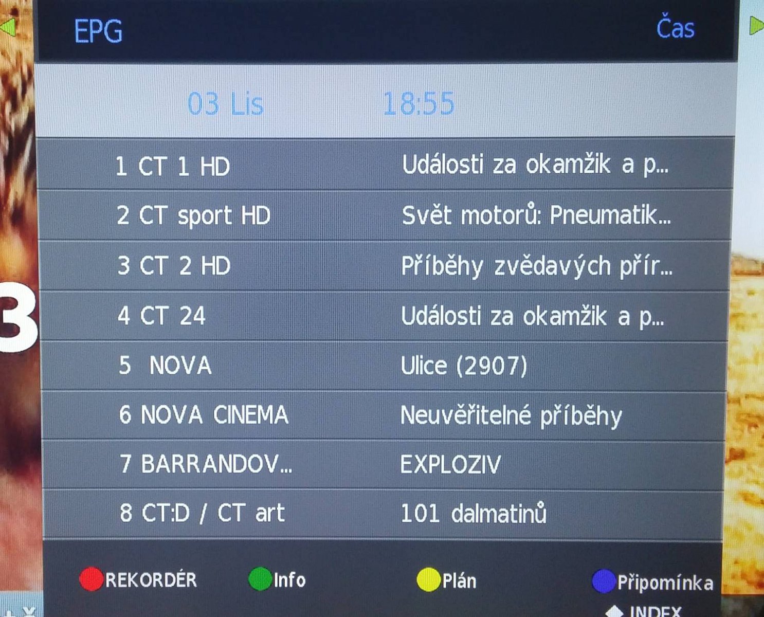 Náhled typu Čas.