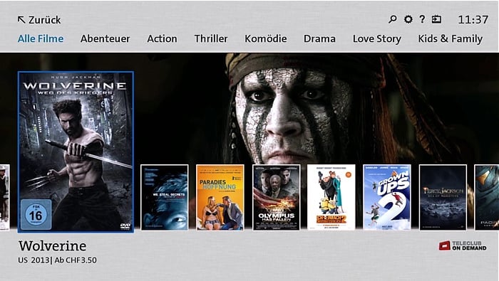 Swisscom TV 2.0 - videotéka