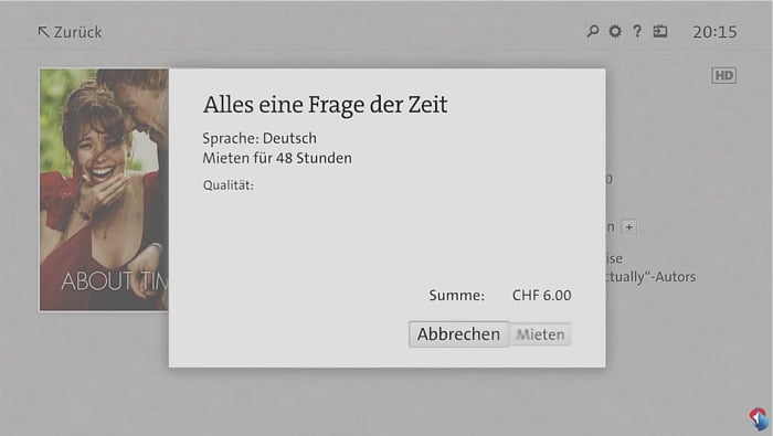 Swisscom TV 2.0 - videotéka