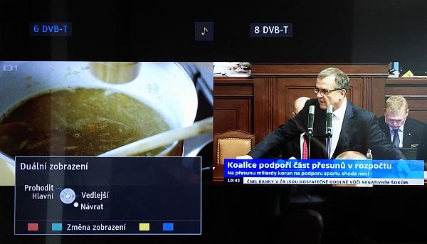 Panasonic TX-55AS750E - tunery - dualni zobrazeni