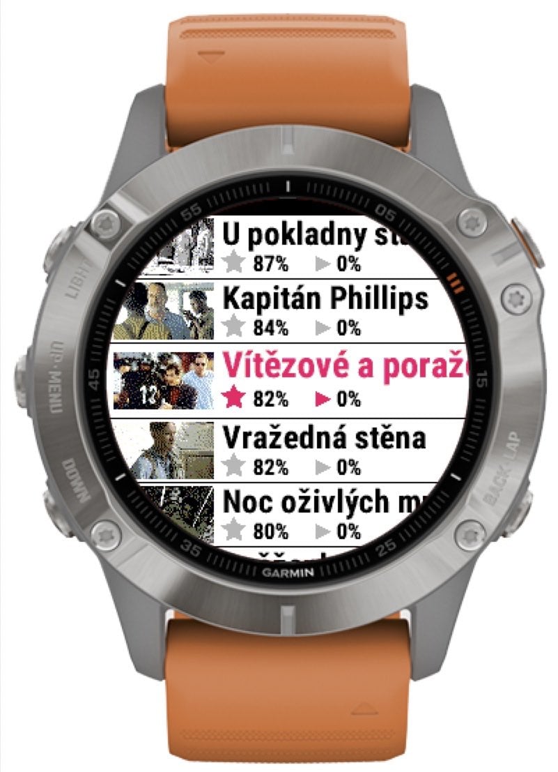 Aplikace Kuki TV na hodinkách Garmin