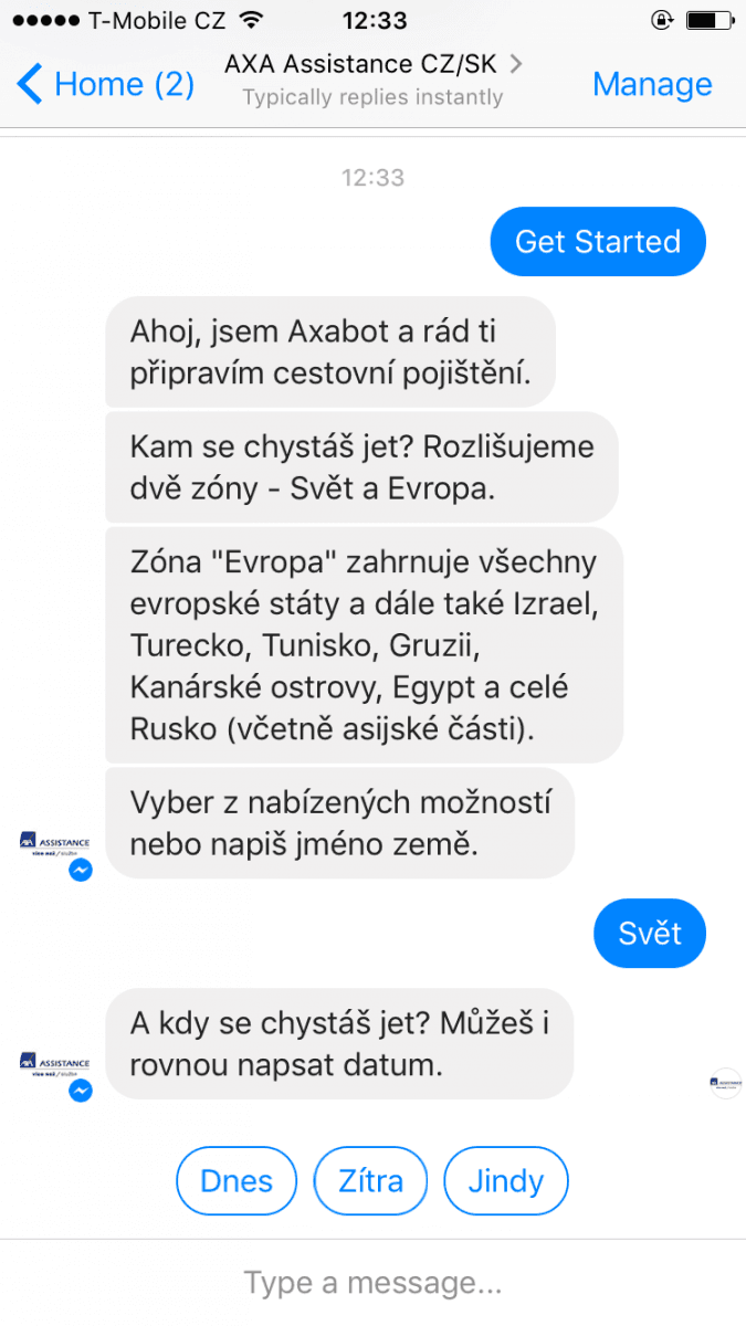 Chatbot AXA Assistance