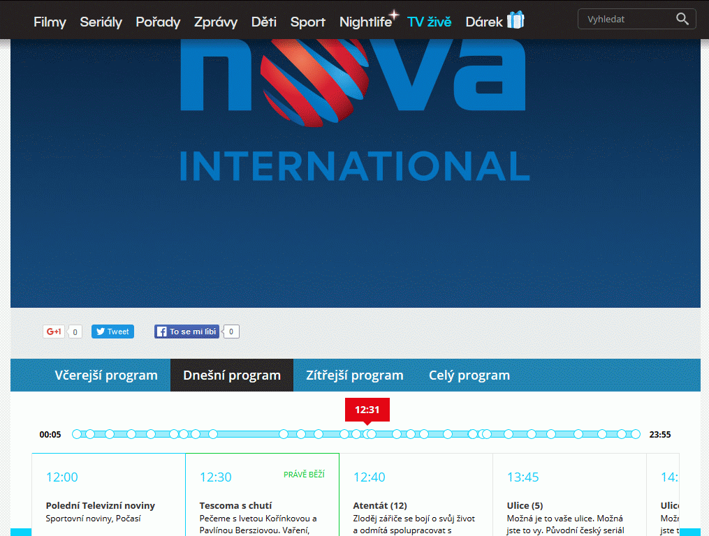 Má se vysílat pořad Tescoma s chutí... (viz další obrazovky).