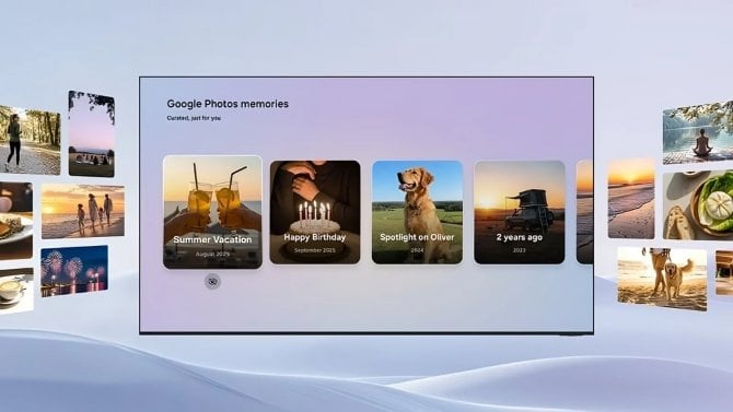 Fotky Google na televizorech Samsung