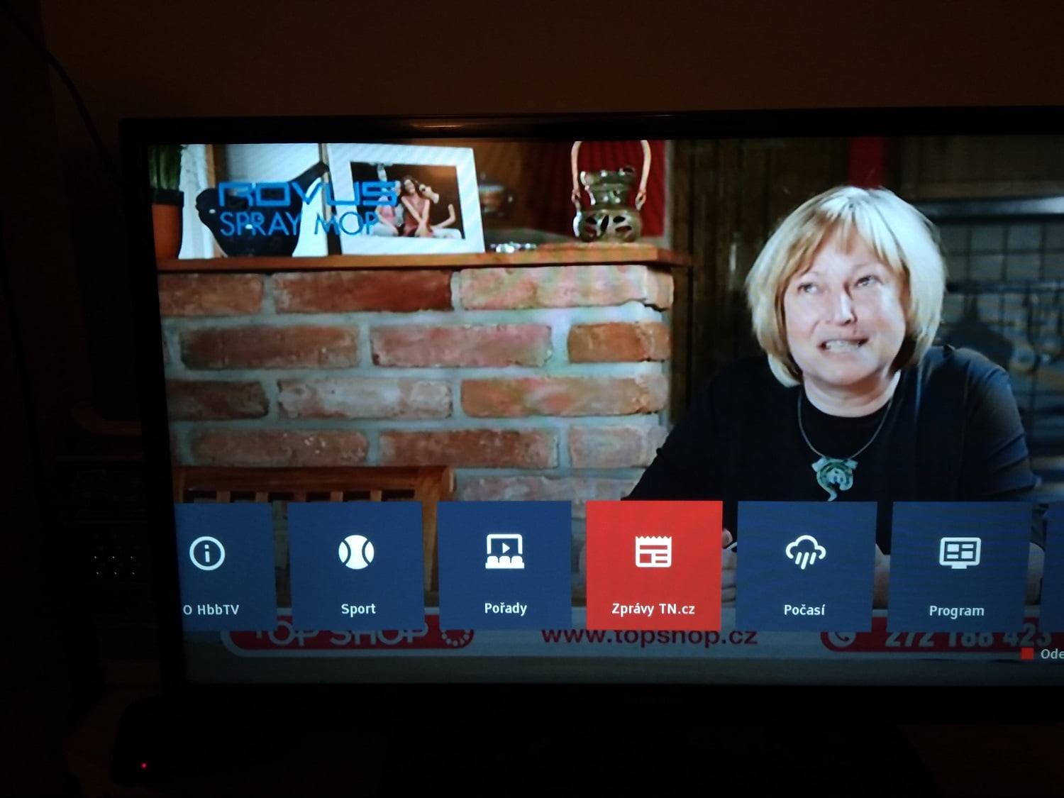 HbbTV, TV Nova - zprávy, počasí