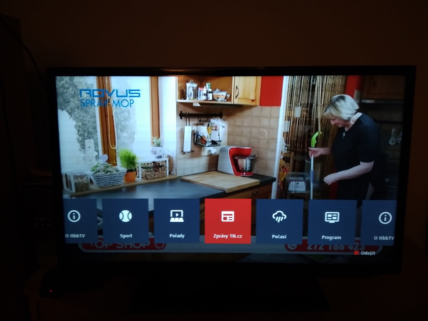 HbbTV, TV Nova - zprávy, počasí