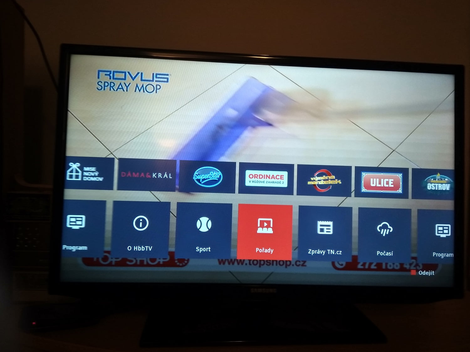 HbbTV, TV Nova - zprávy, počasí