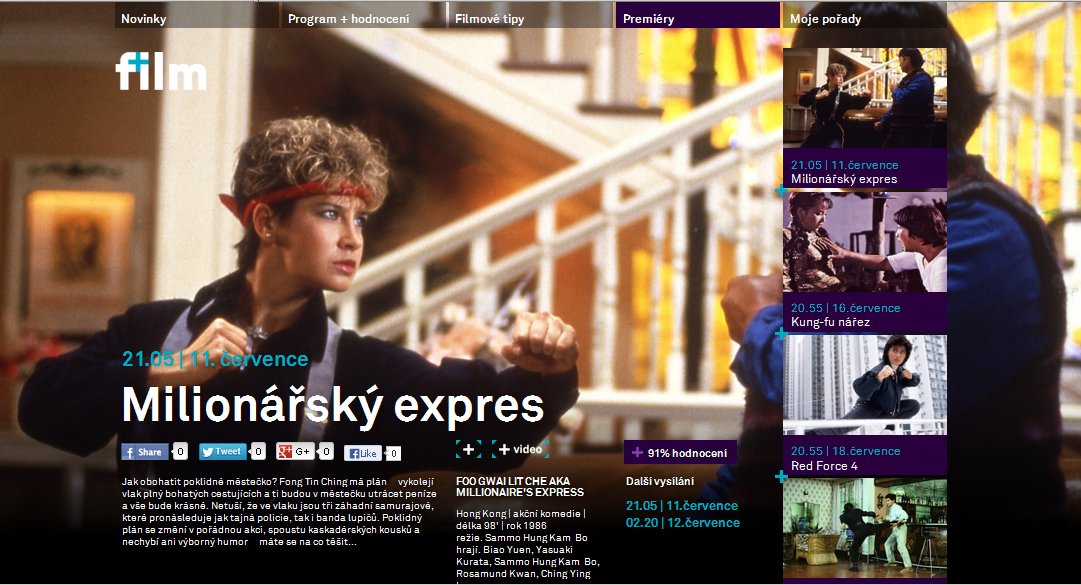 Film+ provedl redesign svého webu, nabízí hodnocení filmů