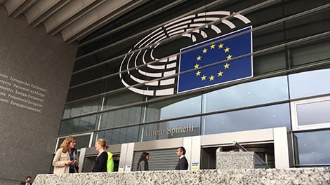 Evropský parlament v Bruselu