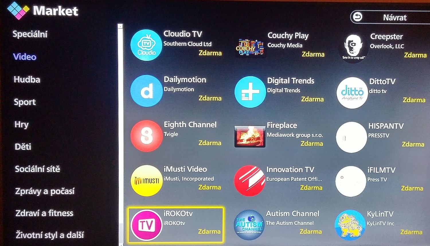Panasonic TX-65DX900 - APPS, video