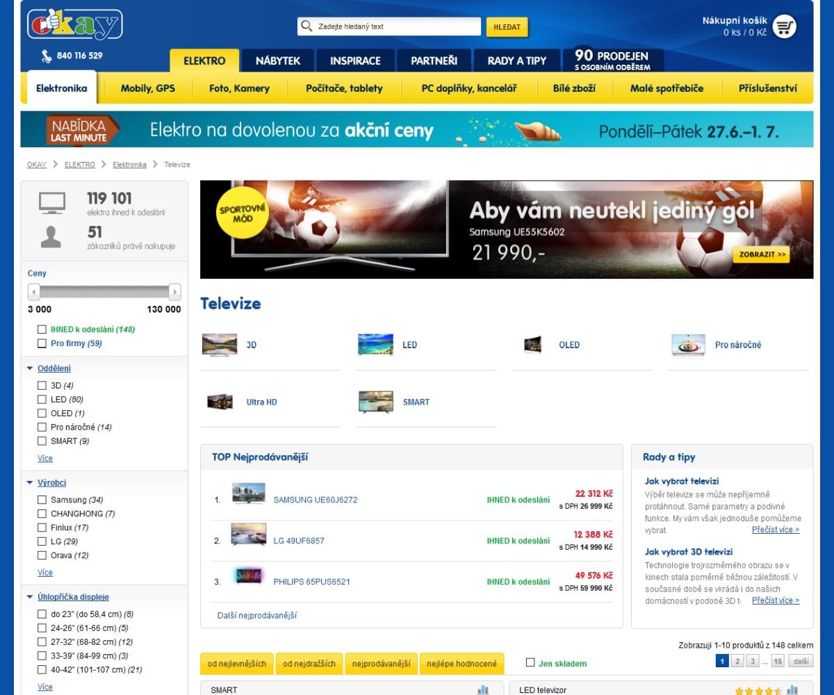 Televizorům chybí volba kodeku HEVC, sazí se mj. na 3D, které je v podstatě na odchodu.