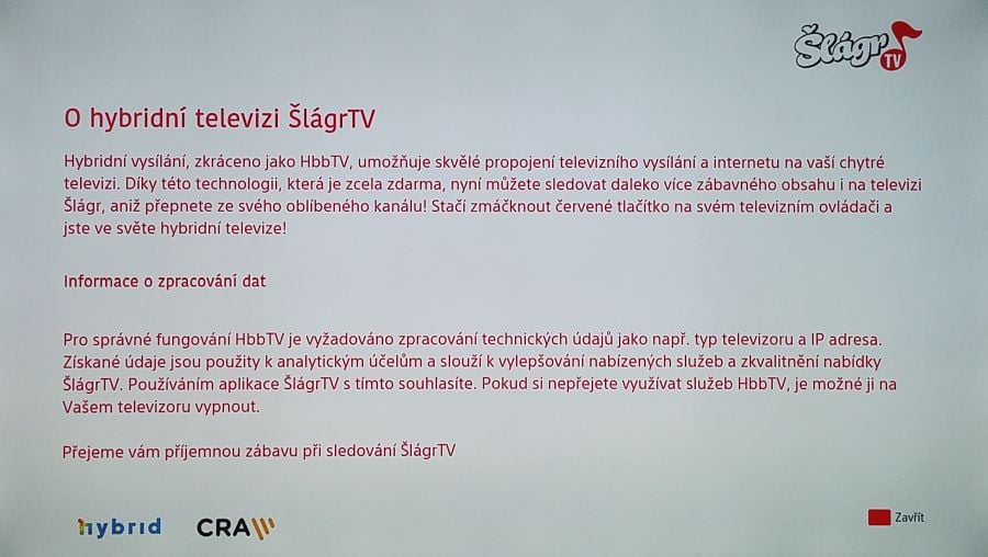 Šlágr TV – volba O HbbTV.