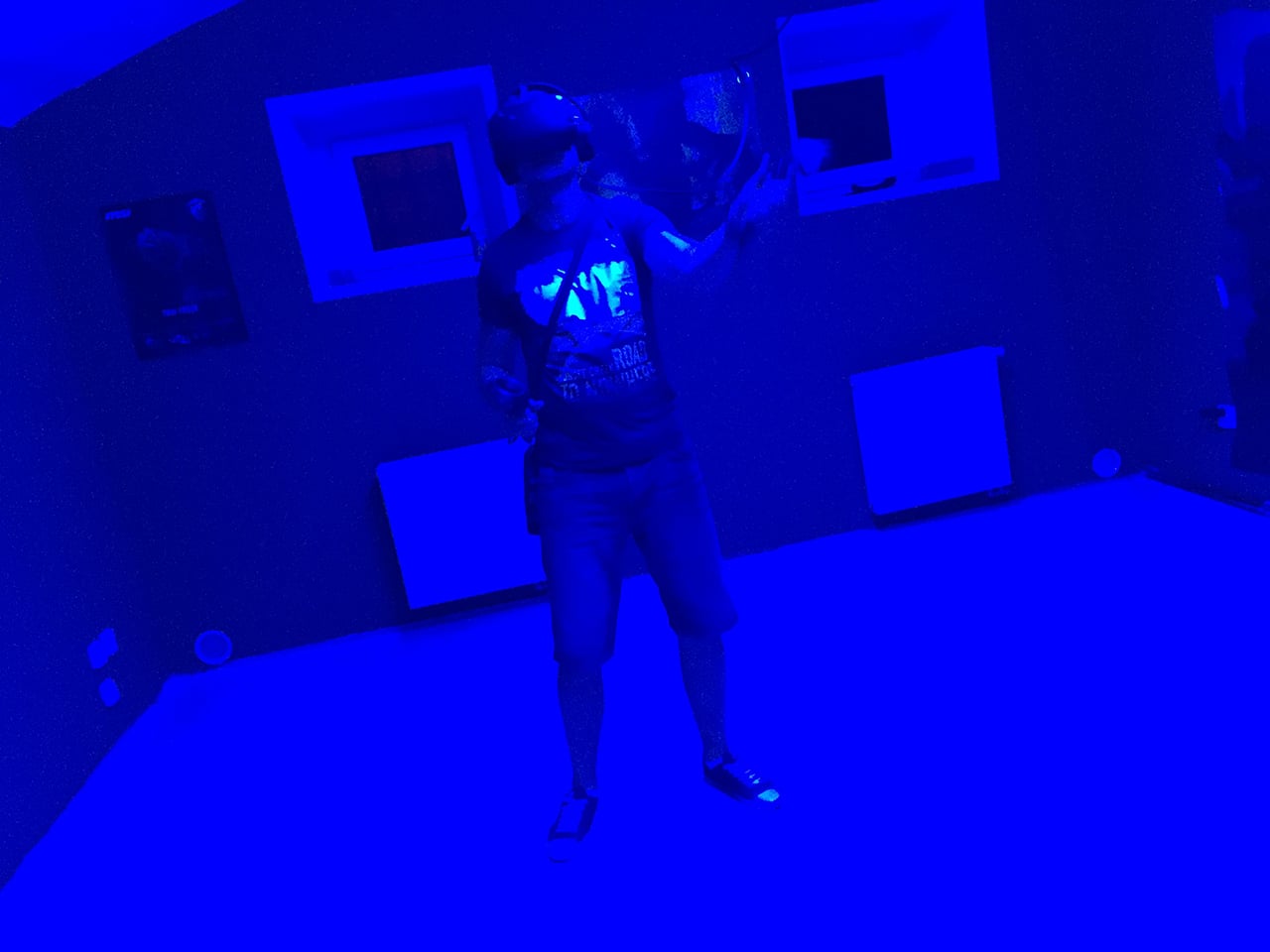 Místnost s HTC Vive.