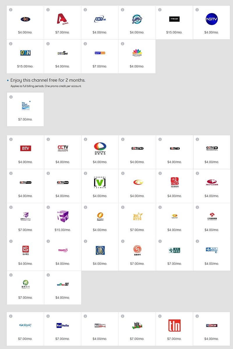 À la carte a individuální programy