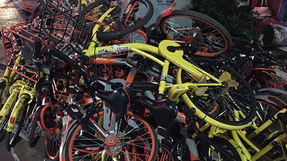 Bike sharing v Číně