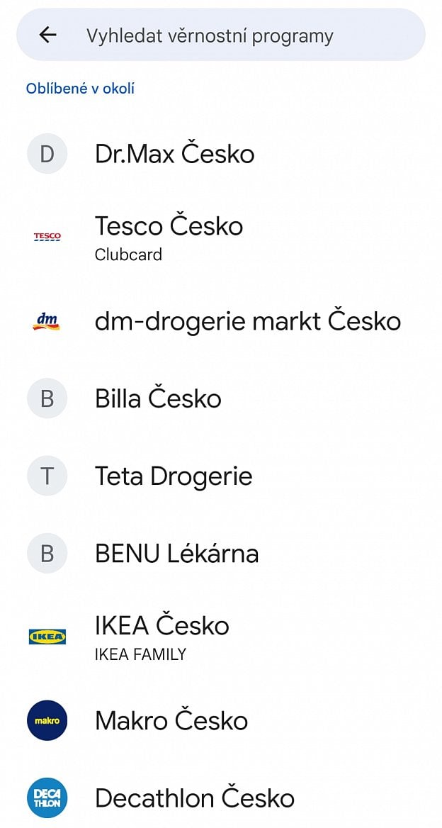 Jak vypadá Peněženka Google (Google Wallet)