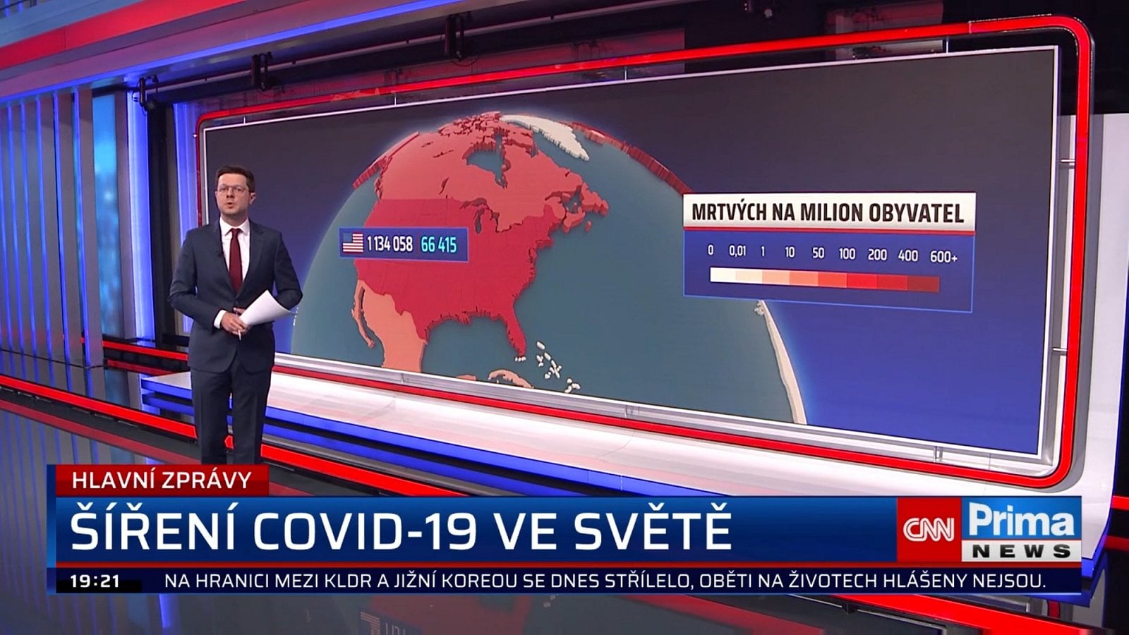 První den vysílání CNN Prima News