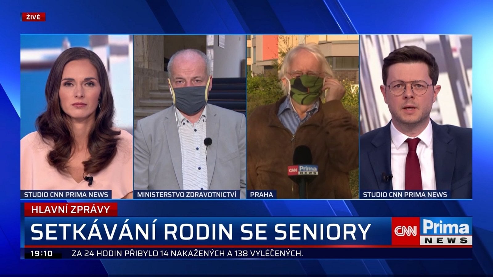 První den vysílání CNN Prima News